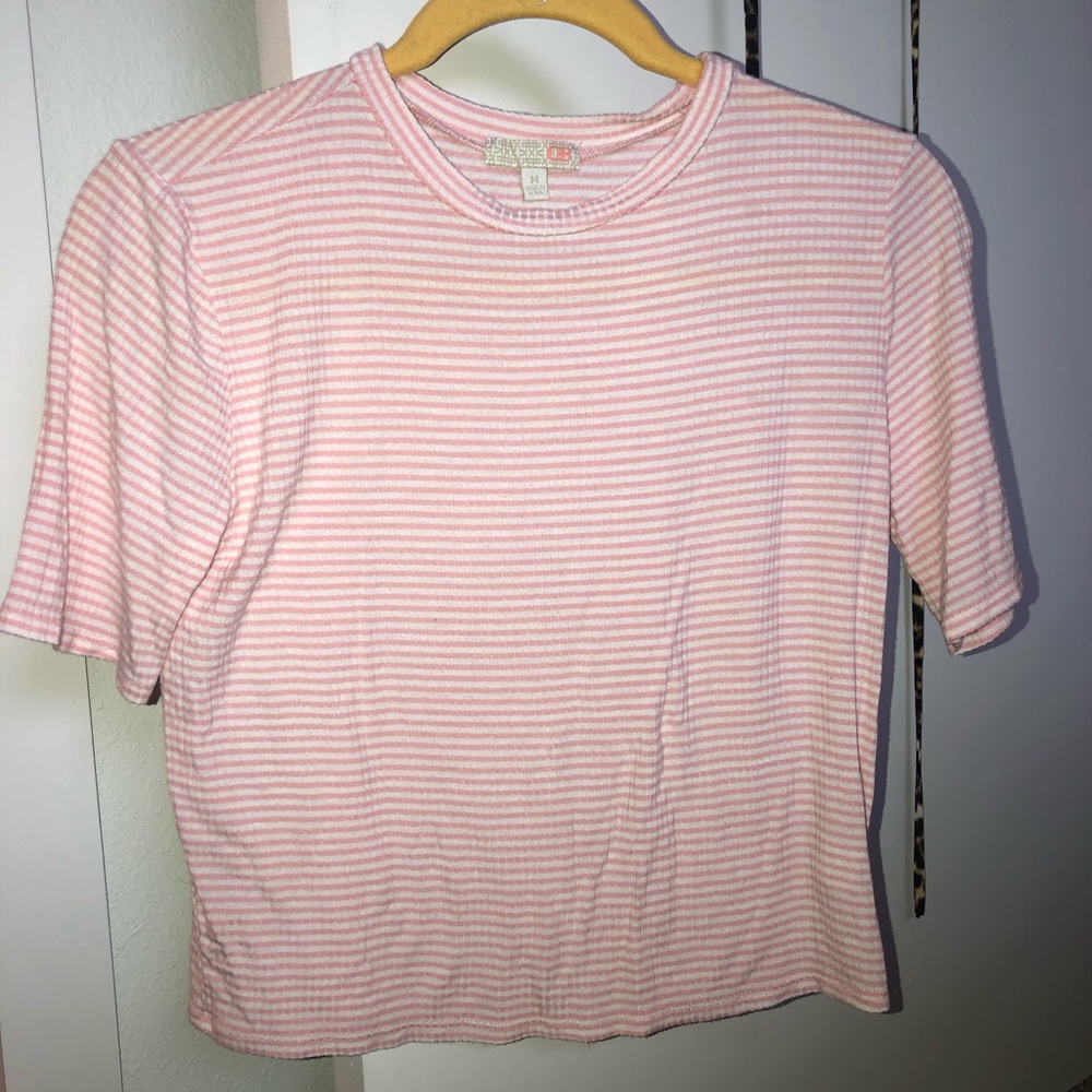 Barely worn pink and white striped tee, Dillard’s